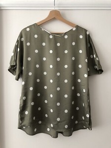 zara green polka dot top