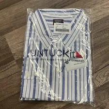 UNTUCKit Womens Pinot Perse Cotton Blend Button Down Shirt Long Sleeve Sz 14 NWT