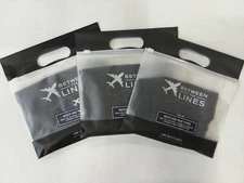 (3) Pack  Between the Lines Airplane Tray Covers Reusable & washable  Black