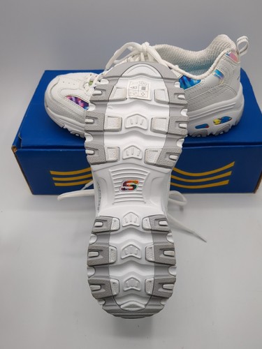 Skechers Shoes D Lites Summer Fiesta 149015 White Casual Sneakers Woman Size 7.6 - Picture 4 of 7