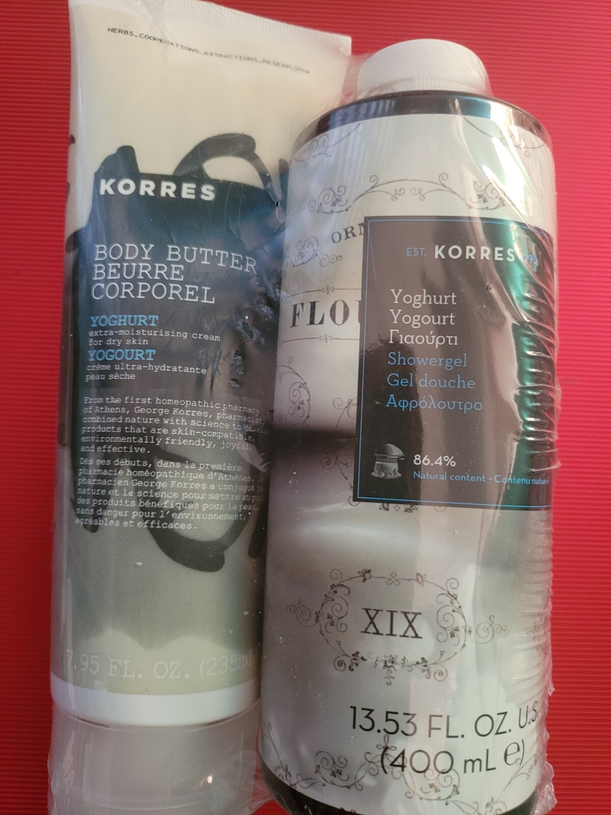 Korres Yoghurt Body Butter & Shower Gel Set NIP eBay