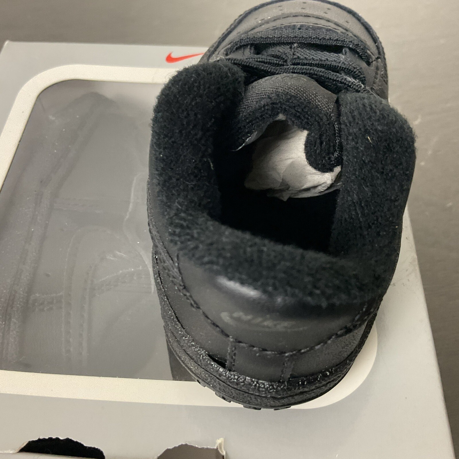 PONY Nike Air Force 1 scarpe bambino culla taglia 4C triple nere basse retrò bambino CB AF1