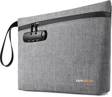 Storage Bag with Combination Lock 11.5"X8.6" Large Storage Container Medicine Lo