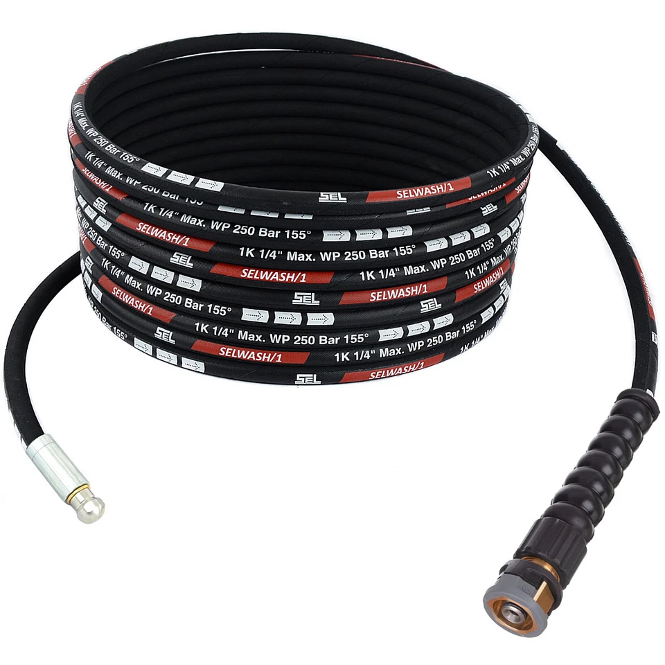 TECHKAR Easy!Lock Force System for Karcher Pressure Washer Drain Cleaning Hose 10-30m