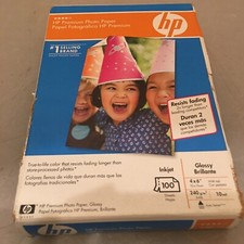 hp premium plus photo paper 4x6 100 Count New Sealed Box Brilliant Glossy C2