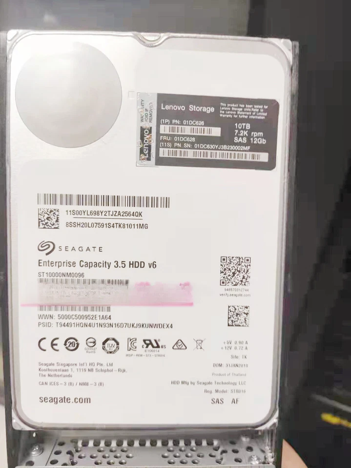 01DC626 01DC628 Lenovo Storage 10TB 7.2K 3.5 SAS Hard Drive HDD - Image 2 of 2