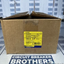 Square D HLA36100 100 Amp 600V 3 Pole 100kA Circuit Breaker-Warranty New In Box