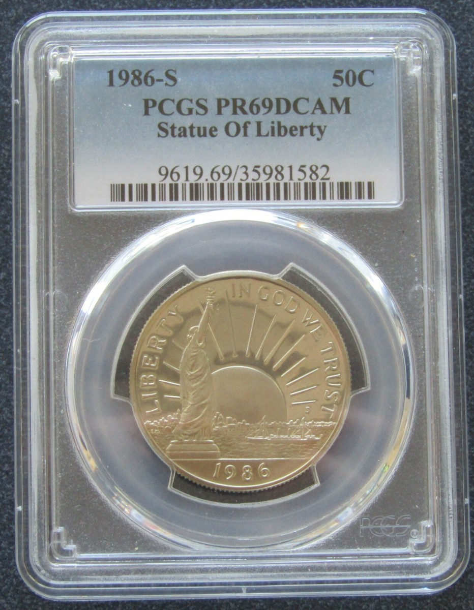 1986 S Statue Of Liberty Half Dollar Coin - PCGS PR 69 DCAM | eBay