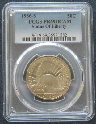 1986 S Statue Of Liberty Half Dollar Coin - PCGS PR 69 DCAM | eBay