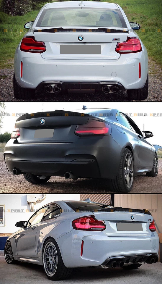 Alerón de maletero Highkick estilo M4 fibra de carbono para BMW F22 M235i F87 M2 2014-21 Foto 4 de 4