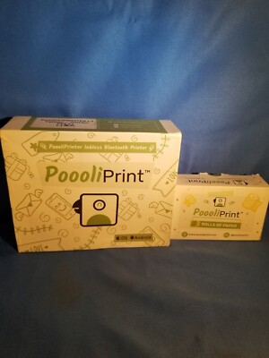 PoooliPrinter Inkless Bluetooth Printer + 3 Rolls of Poooliprint Paper