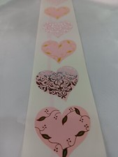RARE Vintage 90's Mrs. Grossman  s Heart Stickers By The Yard Pink Reflections