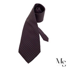 BURBERRY LONDON Navy Blue Geometric Silk Tie Made In England W: 3.75" EX COND