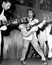 8x10 Print Elvis Presley Scotty Moore Fort Homer W. Hesterly Armory 1955 #8125