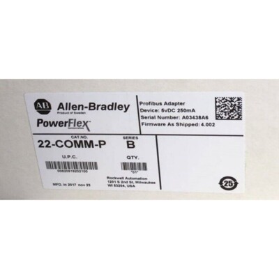 22-COMM-P Allen-Bradley Powerflex Profibus Adapter Module 22COMMP US Free Tax
