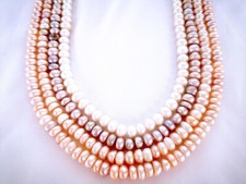 white pink purple gray Cushion genuined culture freshwater pearl Choker
