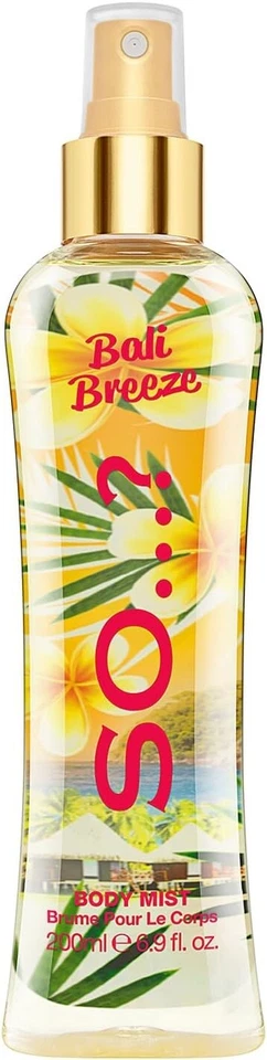 SO...? So…? Summer Escapes Womens Bali Breeze Body Mist Fragrance Spray 200ml