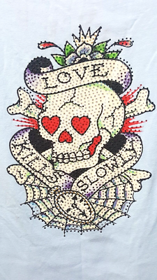 Ed hardy skull dress y2k ギャル　00s Y2K Ed Hardy Womens/Girls Long T-Shirt Dress Skull Rhinestones