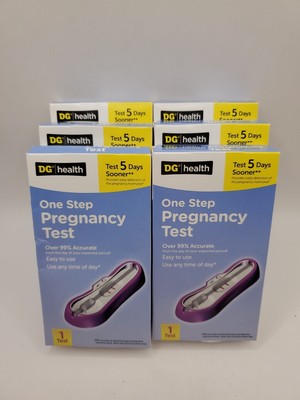 6 Boxes DG Health One Step Pregnancy Test 99% Accurate Easy To Use EXP 06/26