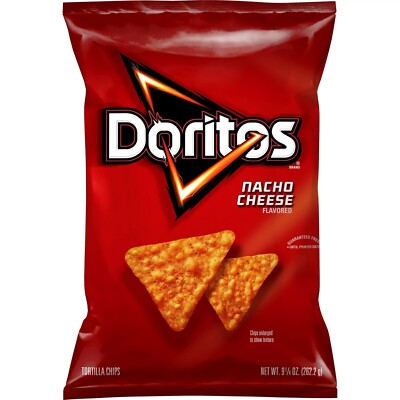 Doritos Tortilla Chips, NACHO CHEESE Flavor Snacks 9.25 Ounce (1 Bag)