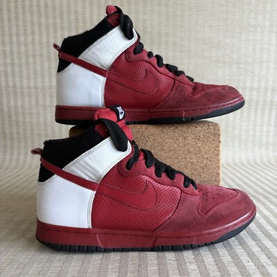Nike Dunk High NBA Pack Chicago Bulls 2008 Shoes Mens Size 8.5 Red 317982-661
