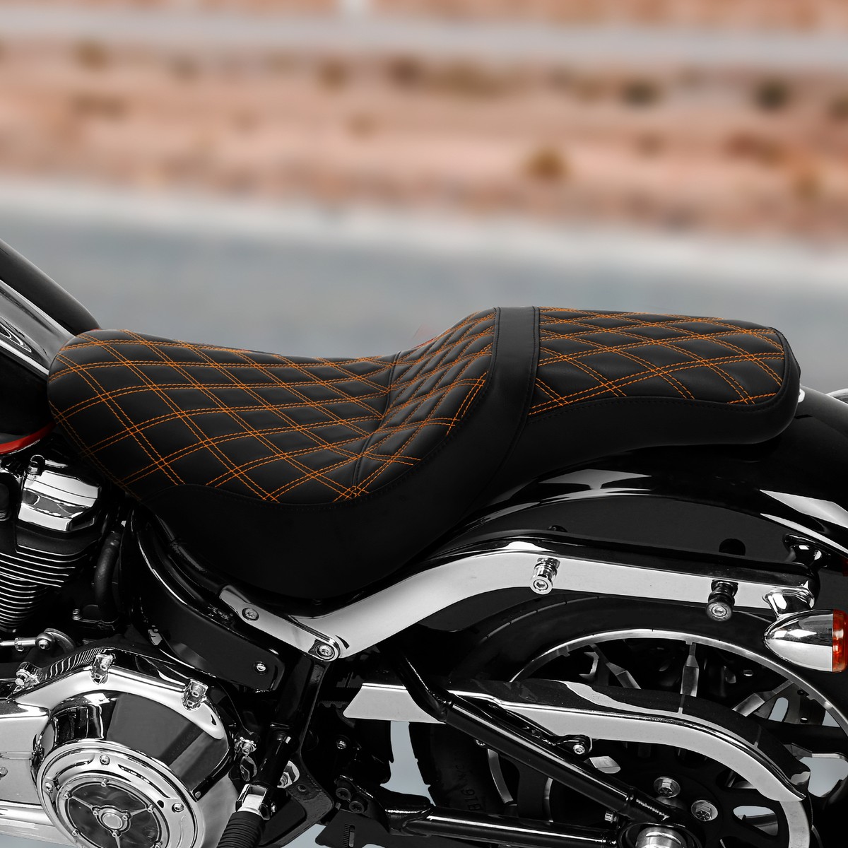 Rider Driver & Passenger Seat Fit For Harley Softail Low Rider