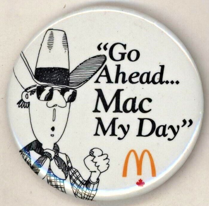 1980's McDonald's Mac My Day 2 1/4 1980's McDonald's Mac My Day 2 1/4