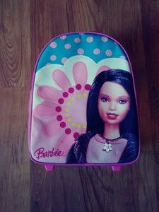 barbie hard shell rolling luggage