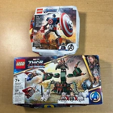 LEGO Marvel Super Heroes Attack on New Asgard & Captain America lot Damaged box