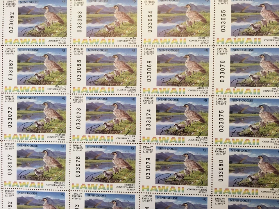 HI1 Hawaii First Of State **RARE** SIGNED Sheet Of 30 Patrick Ching 1996 - Image 4 of 4