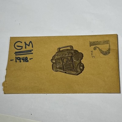 GM General Motors Diesel Power Brass Fob Advertising Promo Service Engine 1940 s