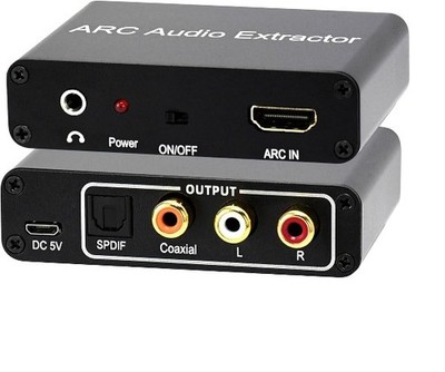 HDMI ARC to Optical Audio Adapter Coaxial Toslink SPDIF 3.5mm Stereo L R Audio