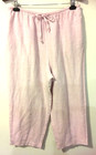 HOT COTTON Sz L Pink Linen Wide Leg Pant with Pockets 46" Hip by Marc Ware USA — photo 1