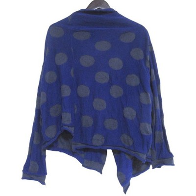 23SS Y's Yohji Yamamoto Dot Pattern Knit Blouse Cardigan 2 Navy