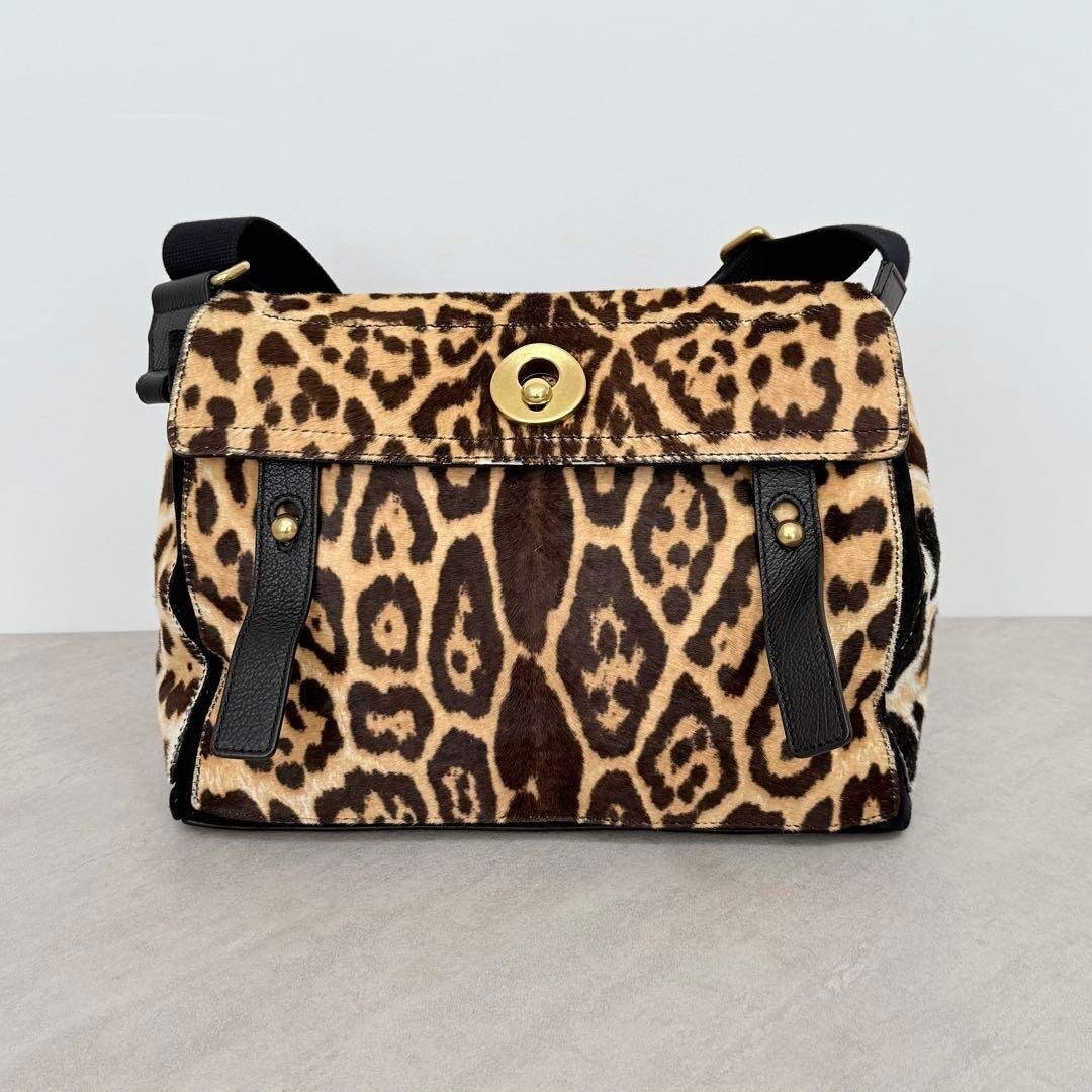 Yves saint Laurent Leopard Pony Hair Shoulder Bag 2000s Vintage Used Japan thumbnail 3