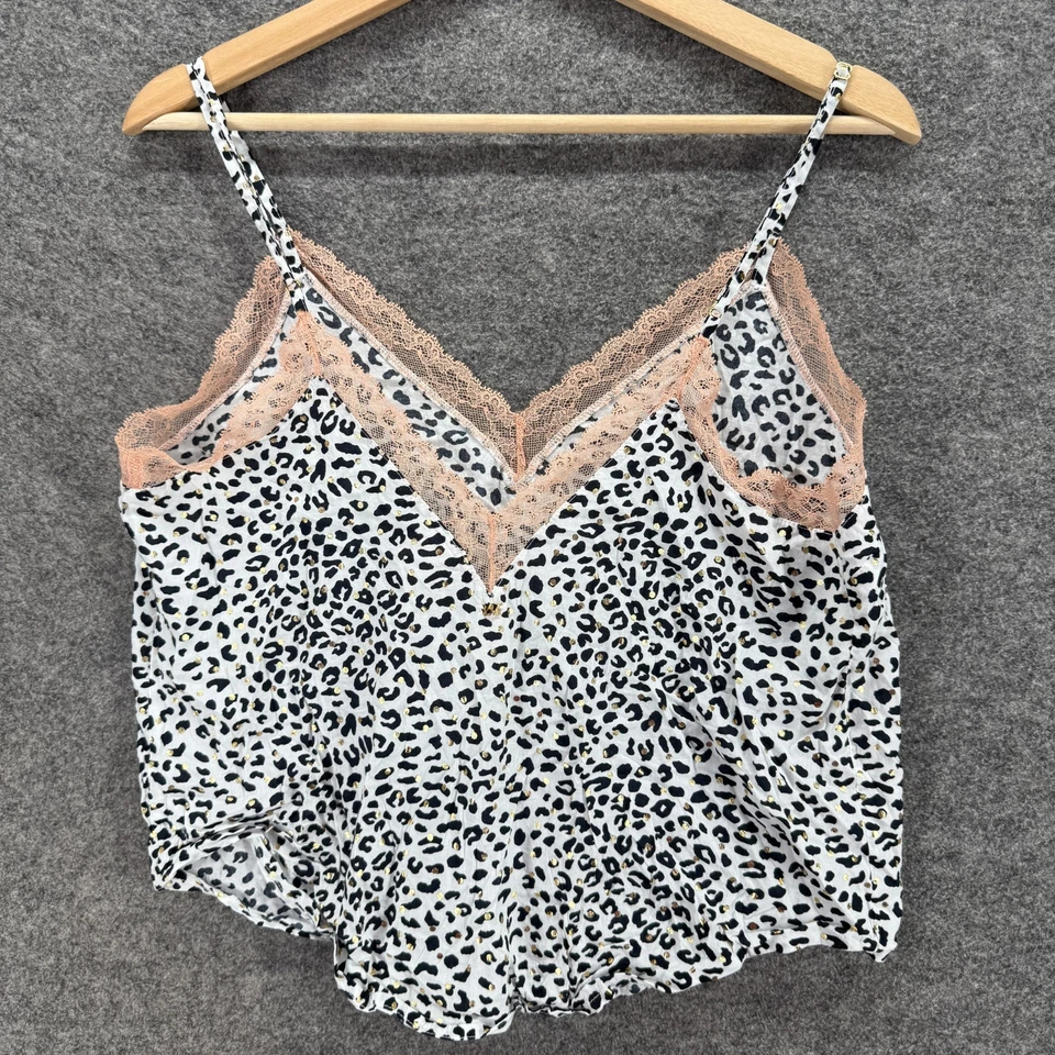 Vestido de Noche Victoria's Secret Mujer M Mediano Blanco Estampado Animal Cuello en V Encaje Foto 2 de 4