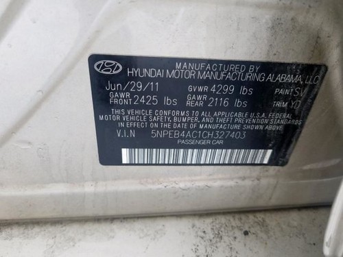 Automatic Transmission 2.4L VIN C 8th Digit Fits 11-13 SONATA 470041 - Picture 10 of 12