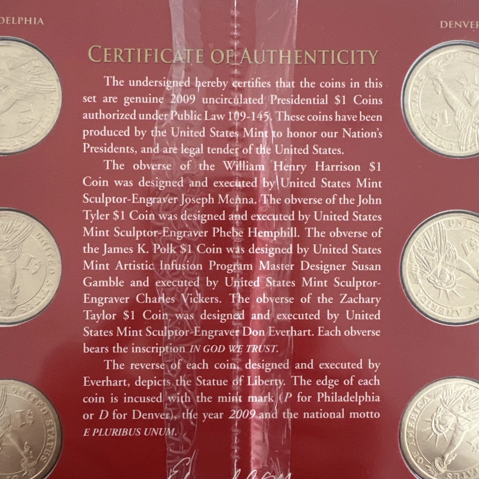 2009 Mint Uncirculated 8 Presidential Coin Set - Unopened - Image 3 of 4