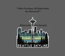 Seattle Skyline Sticker Waterproof Decal City Washington State Building Gift NEW
