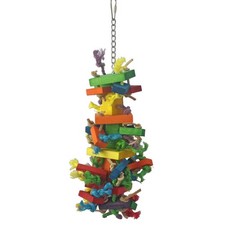 A E Cages Happy Beaks Cluster Blocks Bird Toy