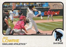 2022 Topps Heritage #8 Jed Lowrie, NM