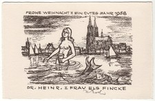 RUDOLF KOCH: Neujahrsgraphik P. F. 1958 für ...