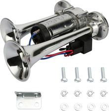 600DB Super Loud Dual Electric Air Horns Kit for Vehicles - with Compressor, App