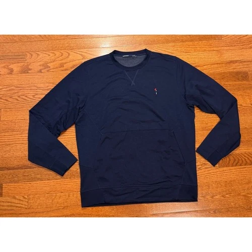 B. Draddy Dormie Network Golf Pullover Russ Crewneck Shirt Mens Large Navy Blue