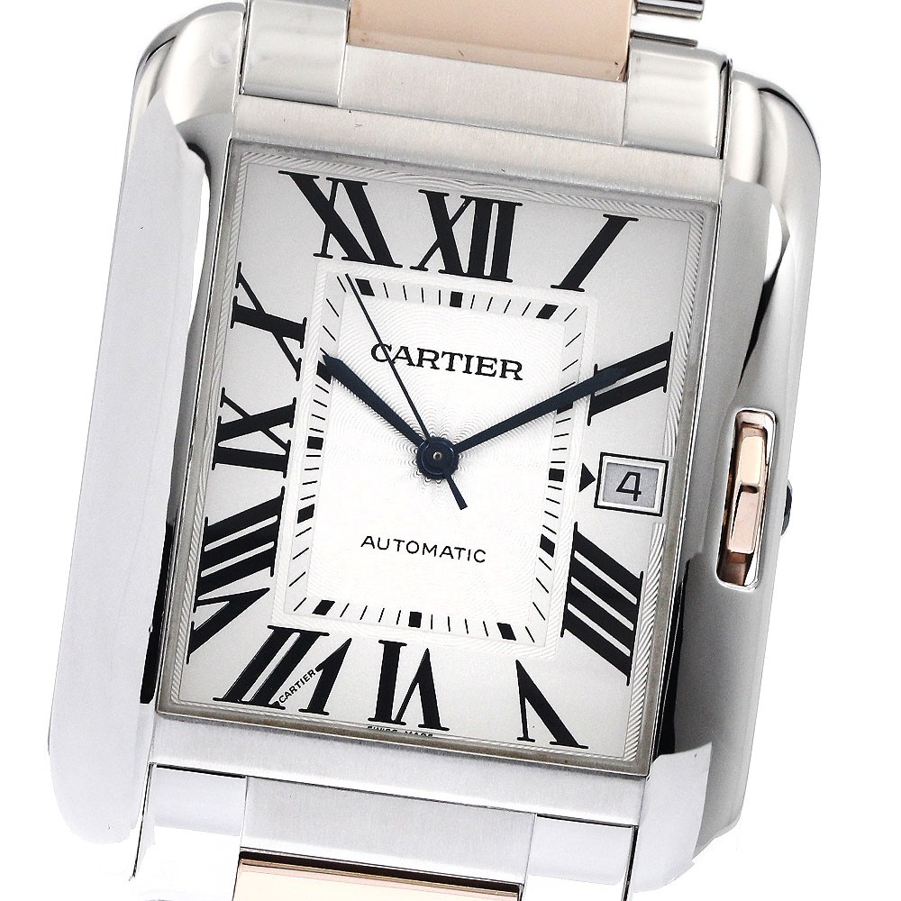 CARTIER Tank AnglaiseXL W5310006 Date 2 tone Automatic Men