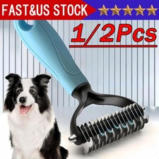 Professional Pet Grooming Tool 2 Sided Undercoat Dog Cat Shedding Comb Brush Pet