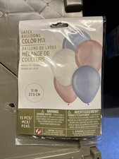 Latex Balloon Assortment - 11" 15 Pc - Premium Quality Vibrant Colors