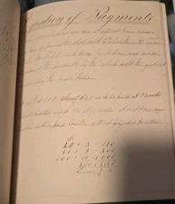 1846 Manuscript Ciphering Book - Handwritten Math & Barter Excercises For Teachi