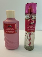 Bath  Body Works Milk Bar Birthday Cake Mist  Body Wash Gift Set NEW