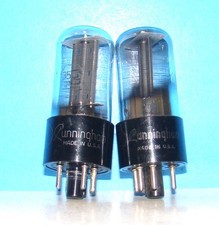 35Z5GT Cunningham radio audio amplifier vintage vacuum tubes 2 valve tested 35Z5